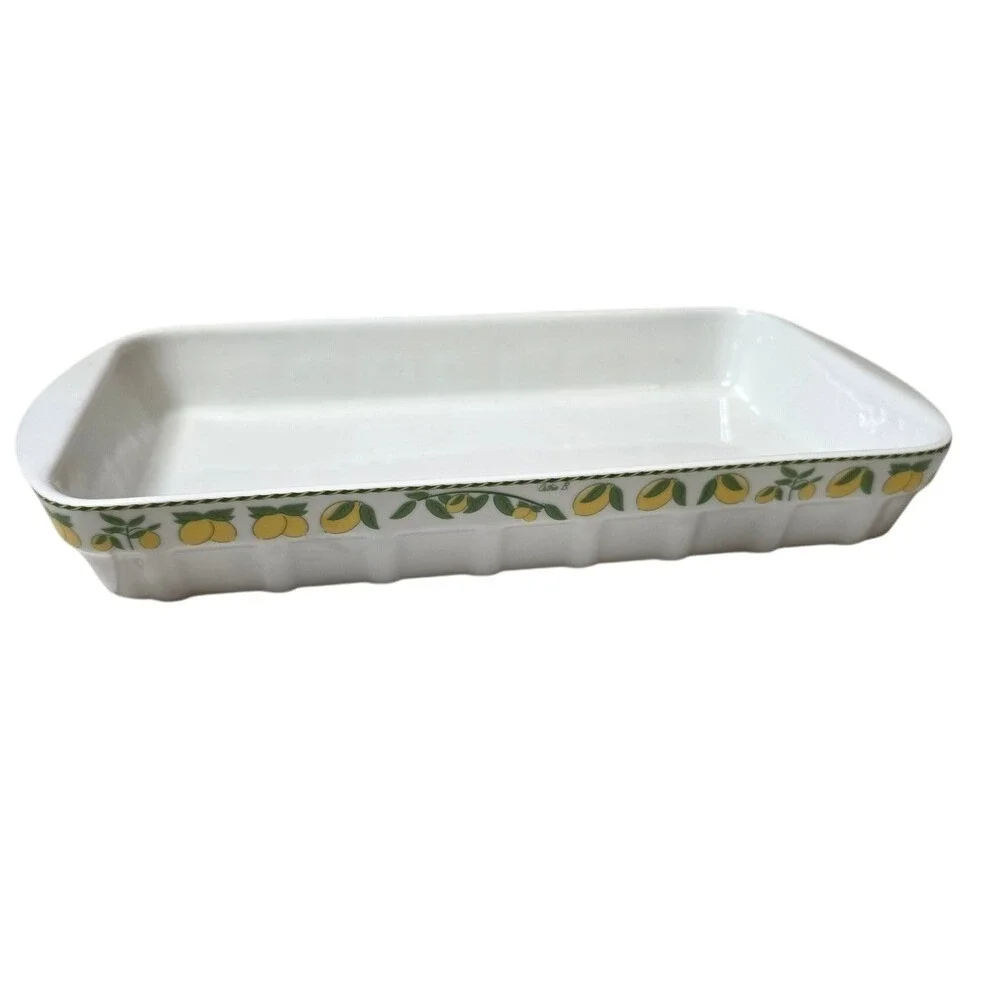 Porcelaine du Reussy France Lemon Baking Dish Cathie B‎ Citrus Rectangular Baker